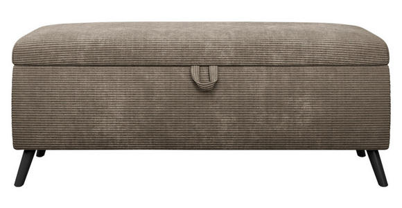 BETTBANK 145/45/50 cm - Schwarz/Braun, Trend, Holz/Textil (145/45/50cm) - Esposa