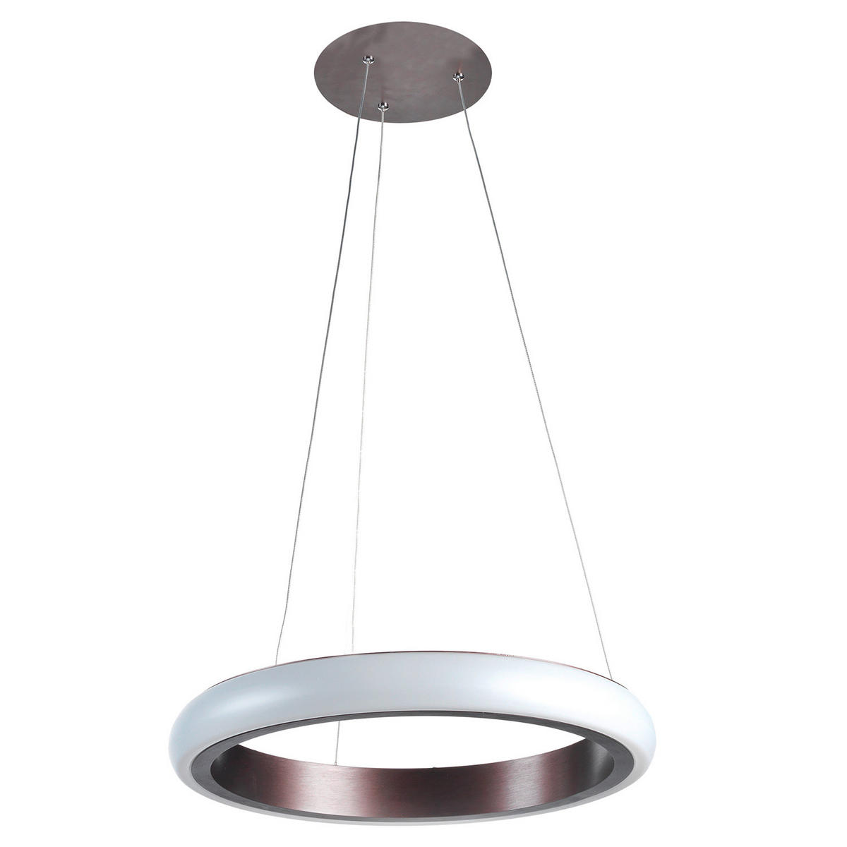 LED-HÄNGELEUCHTE ANELLO 50/50/120 cm   - Hellbraun/Weiß, Design, Metall (50/50/120cm)