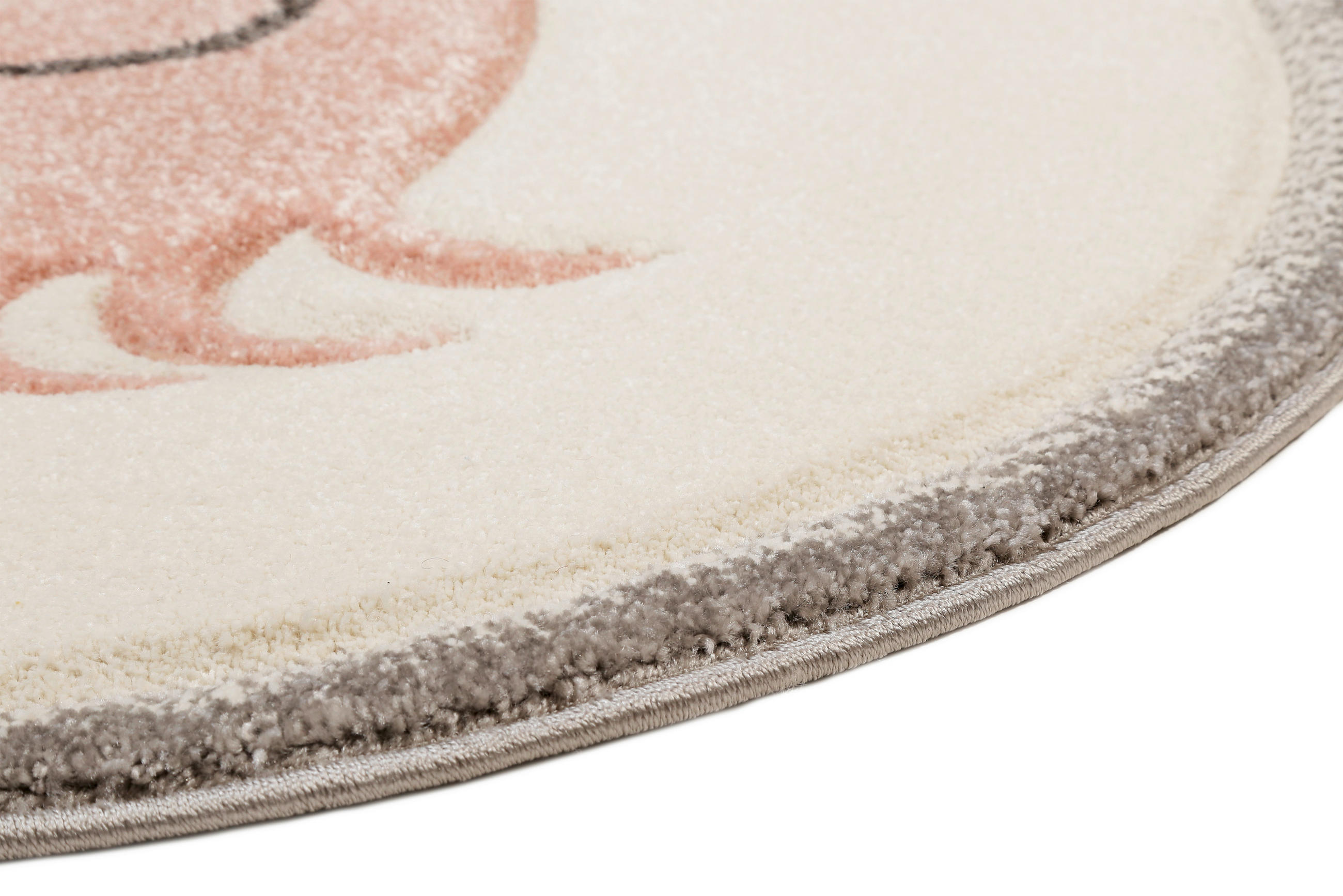 Thumbnail - Esprit Kinderteppich Crab, Rosa, Beige, Textil, Tier, rund, Textiles Vertrauen - Oeko-Tex®, für Fußbodenheizung geeignet...