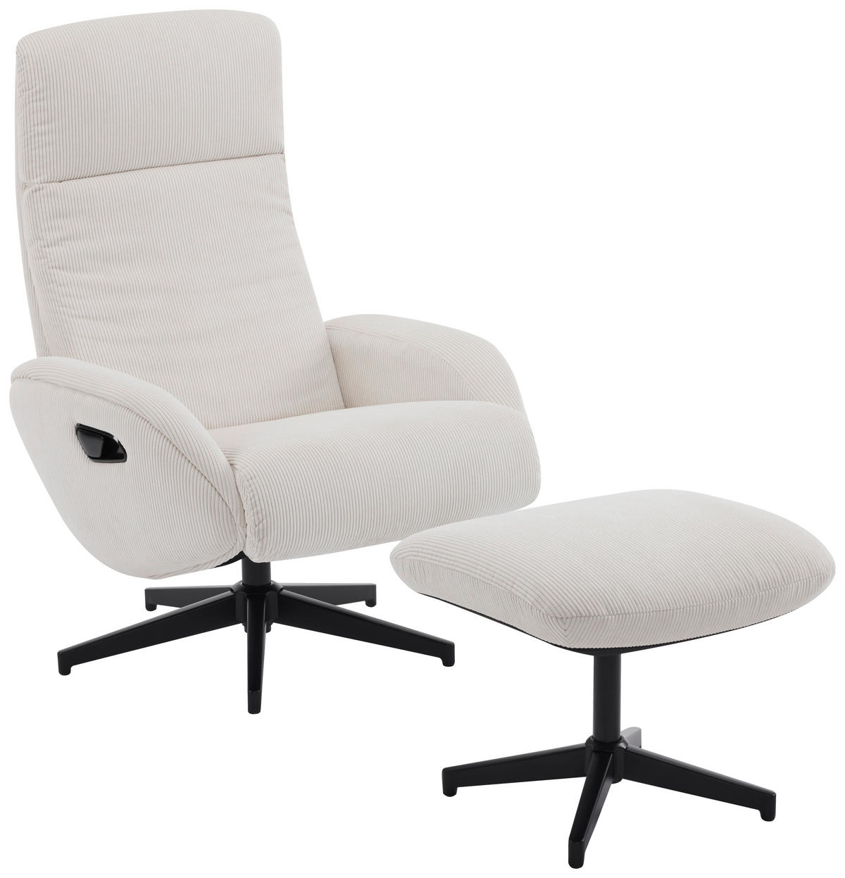 RELAX FOTEL SZETT - bézs/fekete, Design, textil/fém (77/107/75cm) - Xora
