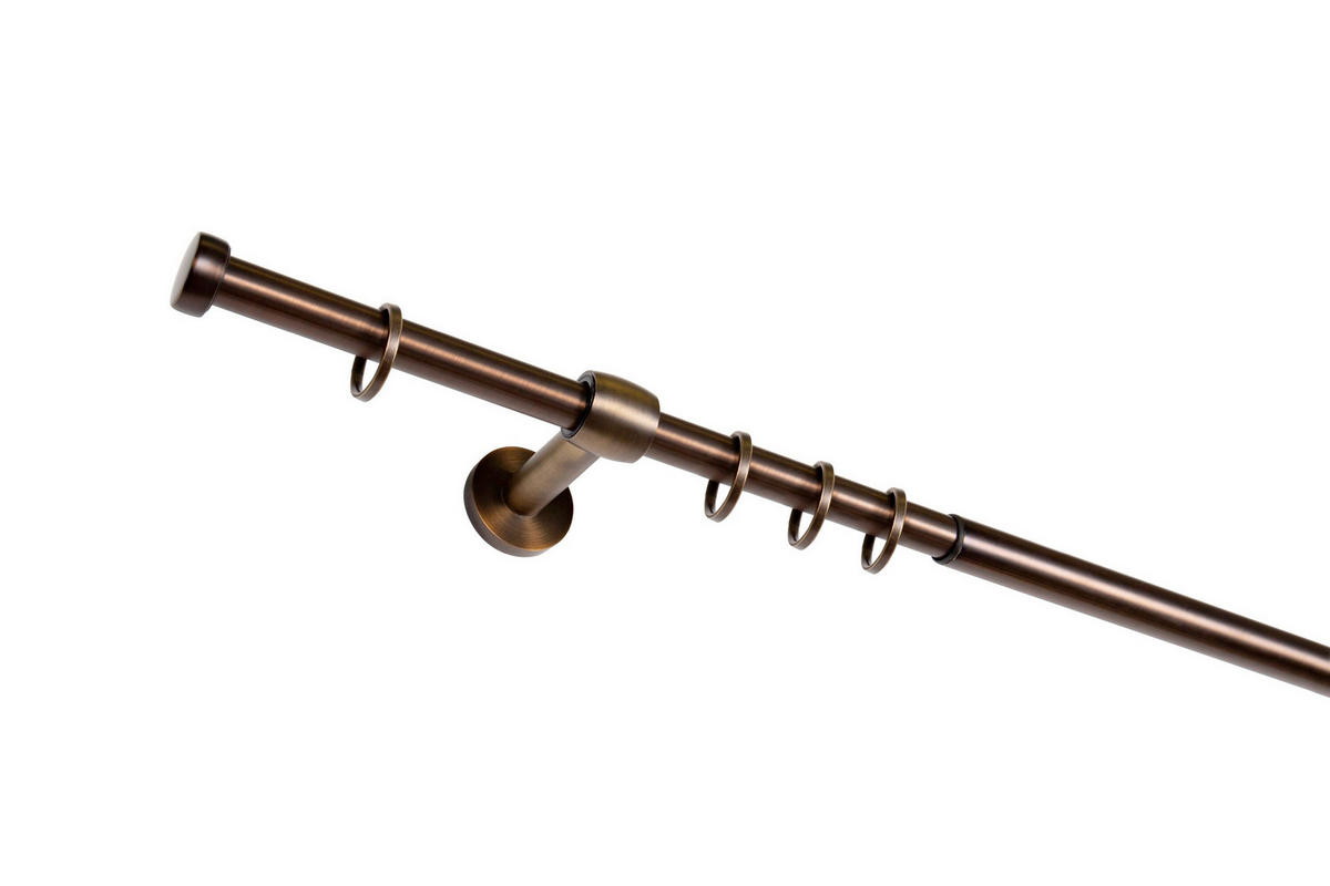 VORHANGSTANGENSET  210 cm  - Goldbraun, Basics, Metall (210cm)