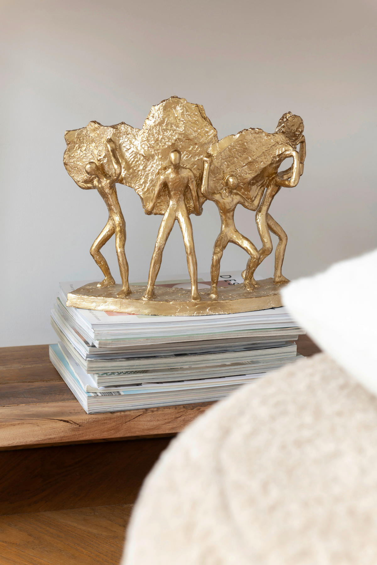 SKULPTUR - Goldfarben, Basics, Naturmaterialien/Keramik (33,5/12,5/27,5cm) - Ambia Home