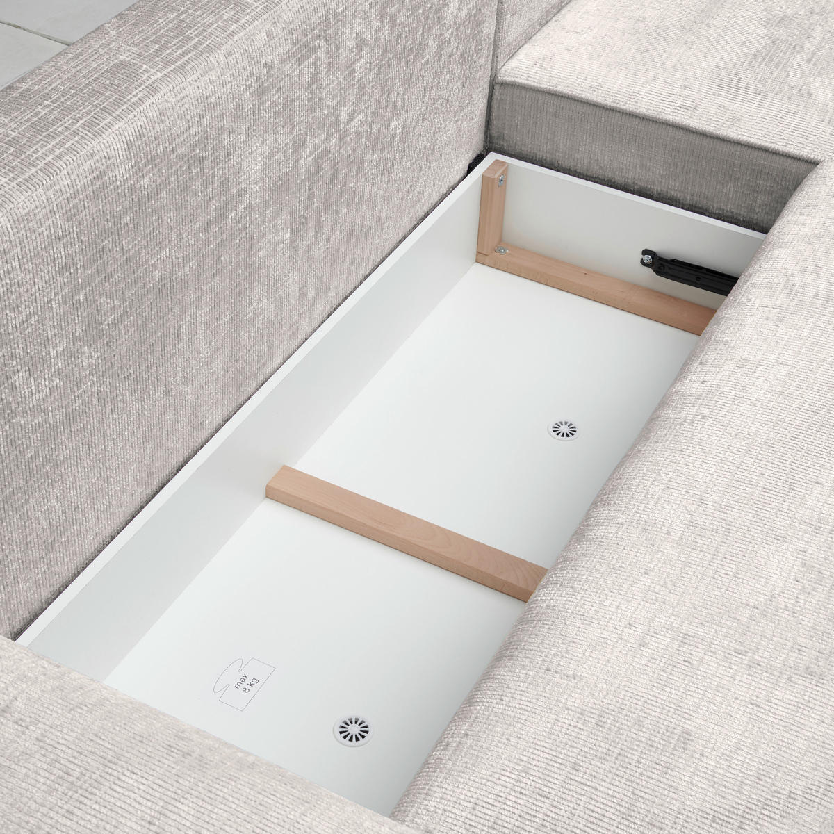 ECKSOFA in Plüsch Beige  - Beige/Blaugrau, Design, Kunststoff/Textil (288/152cm) - Xora