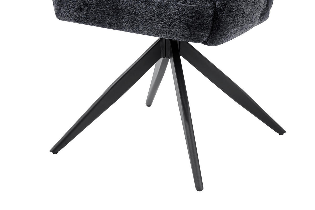 STOLICA S NASLONOM ZA RUKE  siva, crna  drvo, metal, tekstil      - siva/crna, Moderno, drvo/metal (57,5/85/62cm) - Livetastic