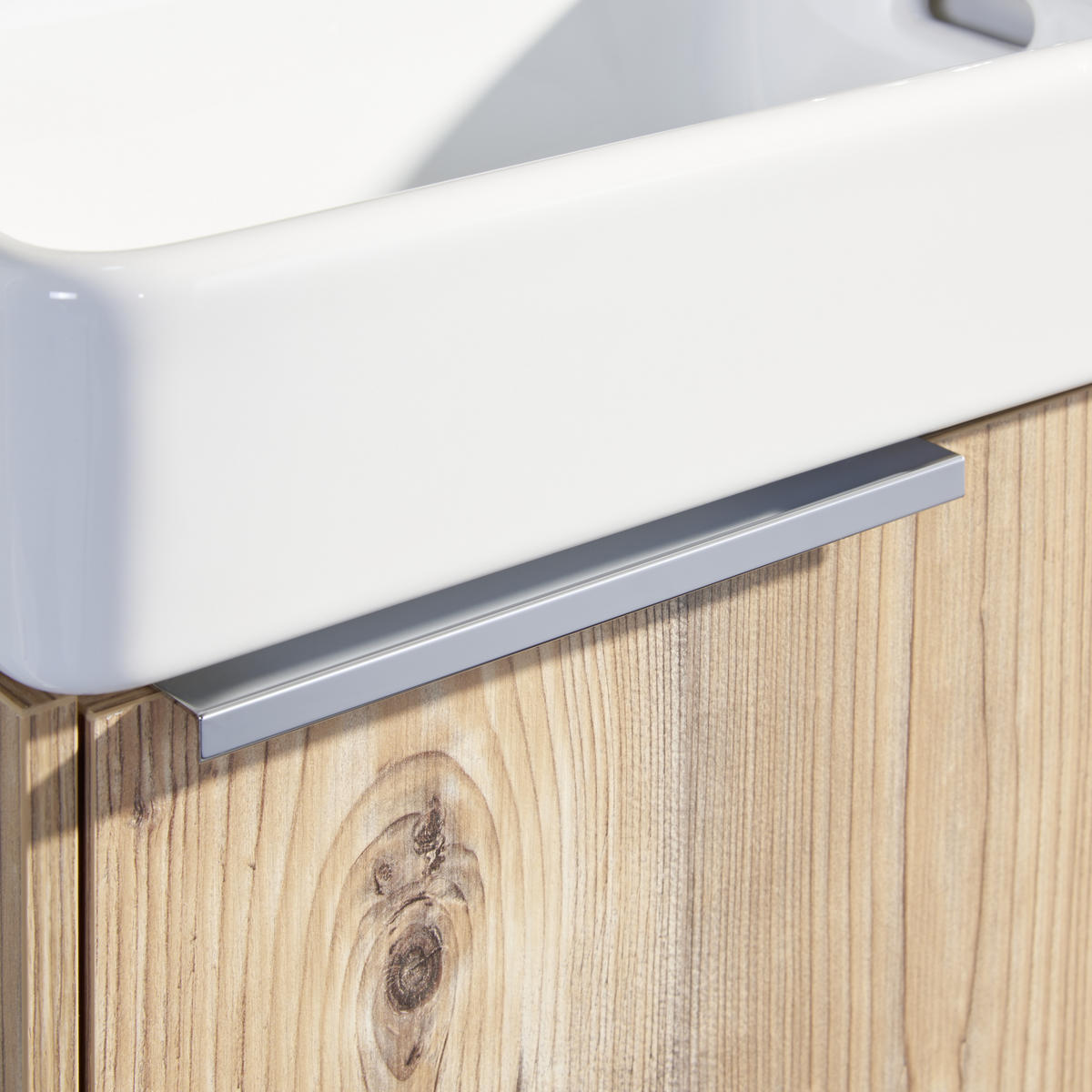BADEZIMMER  in 64 cm  - Fichtefarben/Braun, KONVENTIONELL, Glas/Keramik (64cm) - Moderano