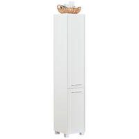 HOCHSCHRANK 30,2/164,5/33 cm  - Chromfarben/Weiß, KONVENTIONELL, Holzwerkstoff/Metall (30,2/164,5/33cm) - Stylife