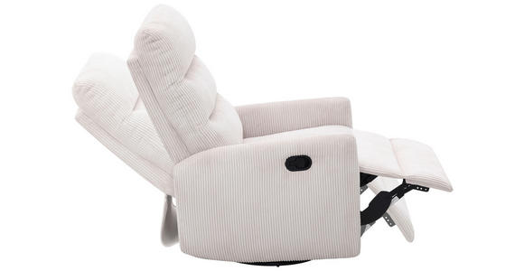 RELAXSESSEL Cord Relaxfunktion    - Beige/Schwarz, Design, Textil/Metall (78/107/95cm) - Carryhome