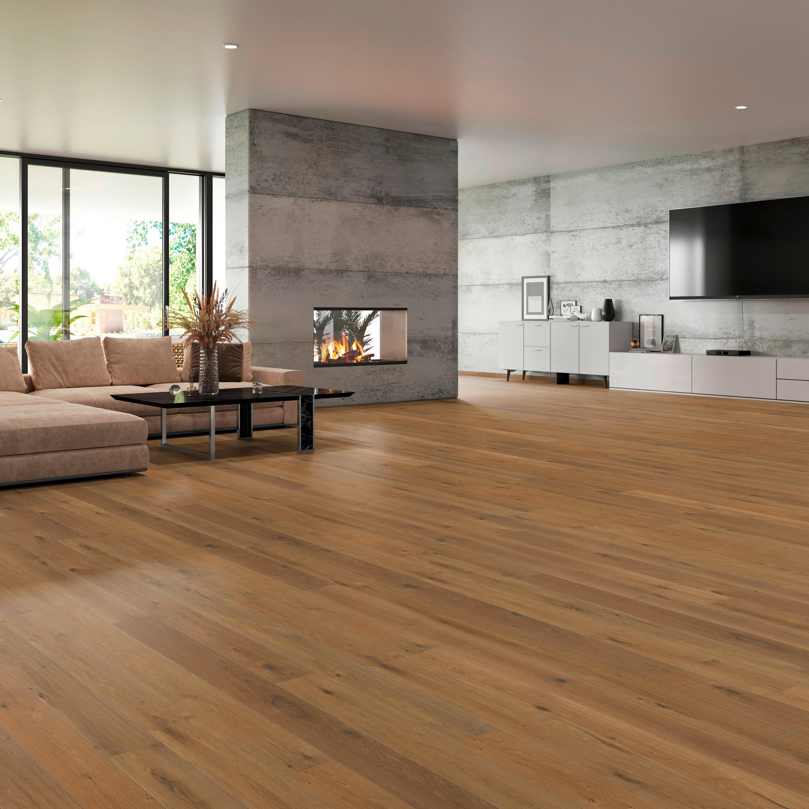 LANDHAUSDIELE MARCANTO TREND Eiche Caramel 100066501  per  m² - Eichefarben, Design, Holz (220,5/17,6/1,3cm) - Tilo