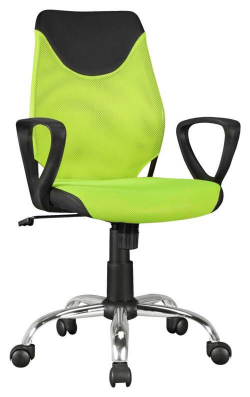 MID.YOU OTOČNÁ ŽIDLE PRO MLÁDEŽ, vzhled kůže, síť, limetková
