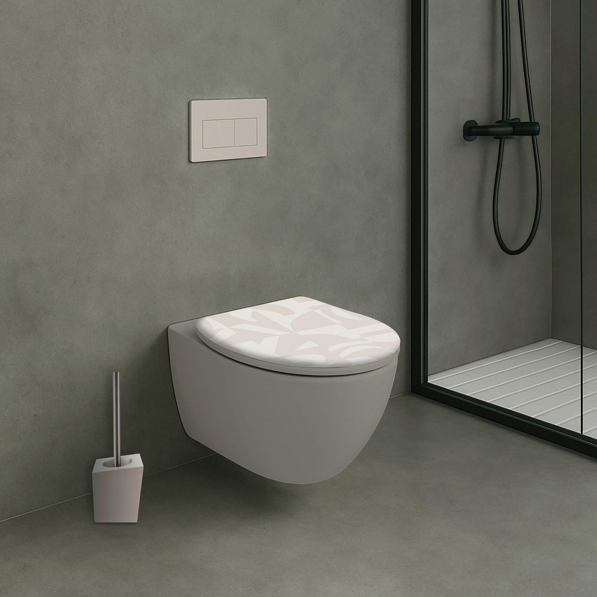WC-SITZ Beige  - Beige, Basics, Holzwerkstoff (45/5.6/36cm) - MSV