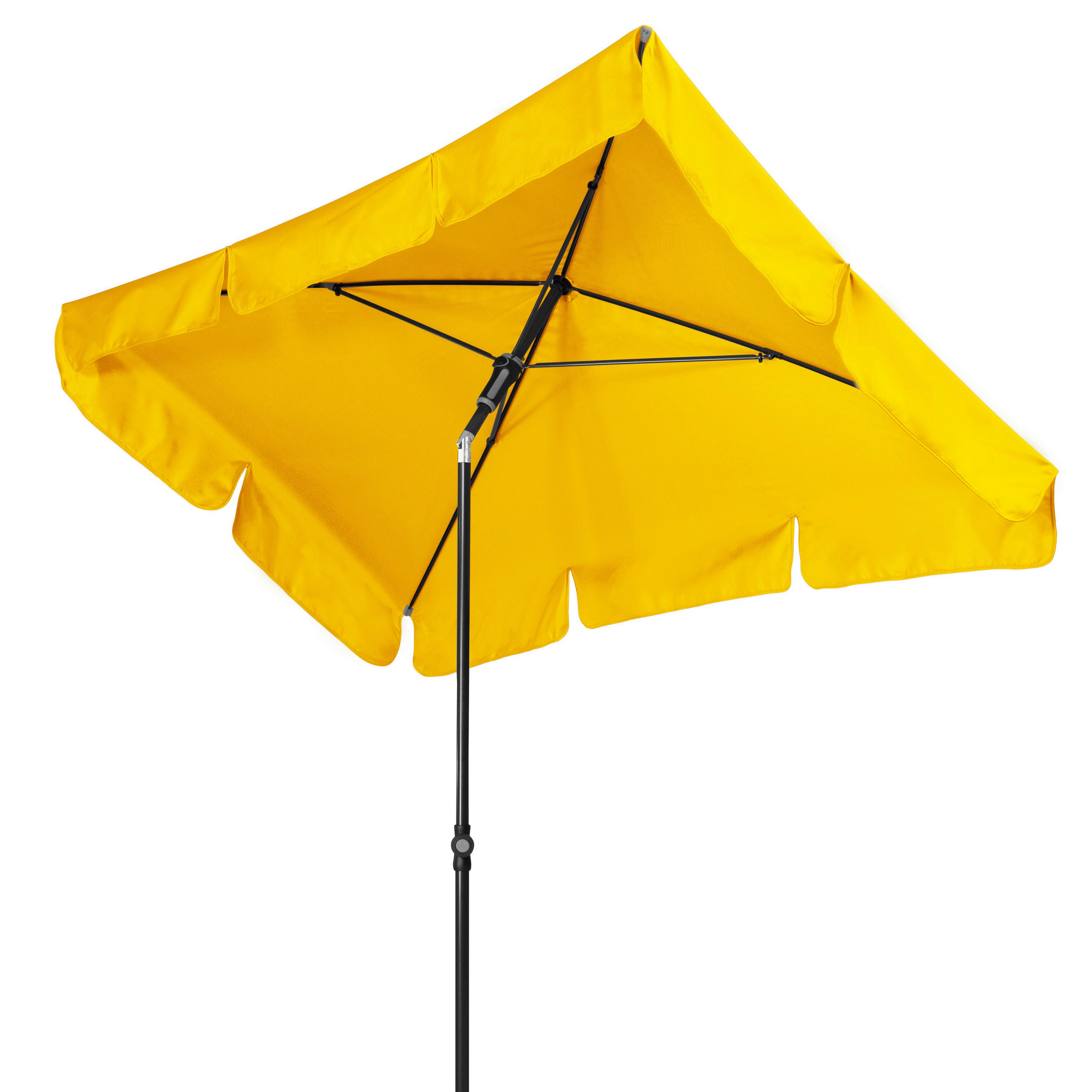 SONNENSCHIRM  225/120 cm  - Anthrazit/Gelb, Basics, Textil/Metall (225/120cm) - Doppler
