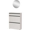 GARDEROBE 2-teilig  in 80/200/29 cm  - Beige, Design, Glas/Holzwerkstoff (80/200/29cm) - MID.YOU