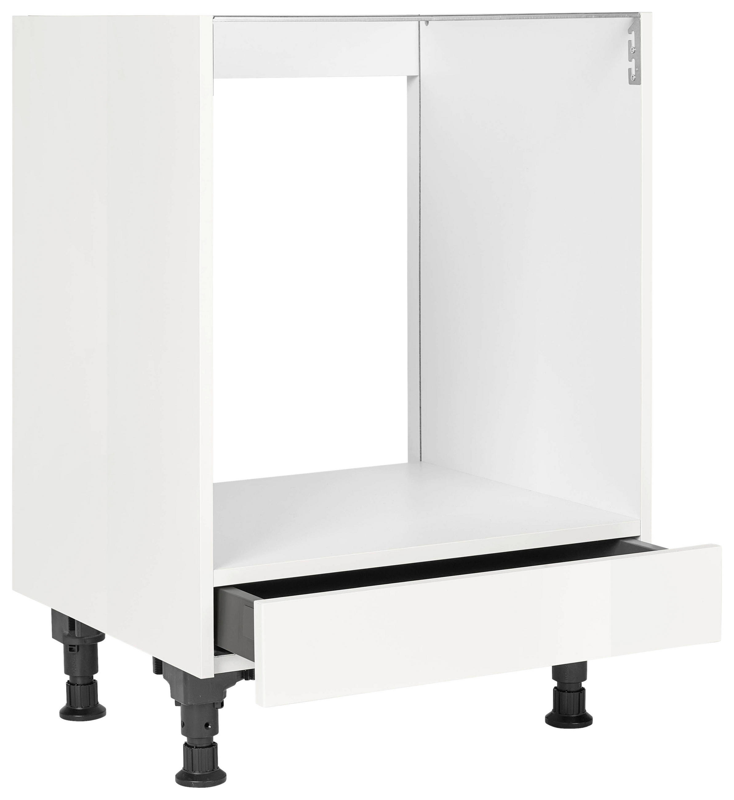 Nobilia Herdumbauschrank Flash Weiß Hochglanz 60x87x56 cm