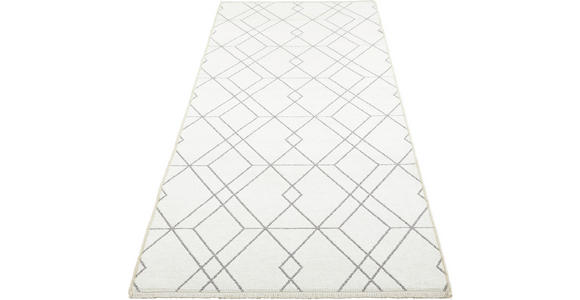 LÄUFER 80/250 cm Olivia Weiß, Grau, Taupe - Taupe/Weiß, LIFESTYLE, Textil (80/250cm) - Novel