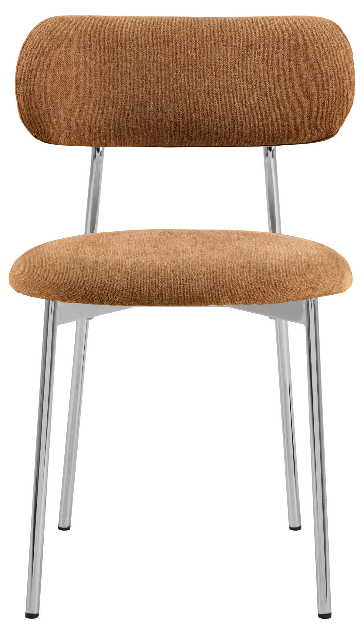 STUHL   Flachgewebe  - Silberfarben/Terracotta, MODERN, Textil/Metall (47/79/53,5cm) - MID.YOU