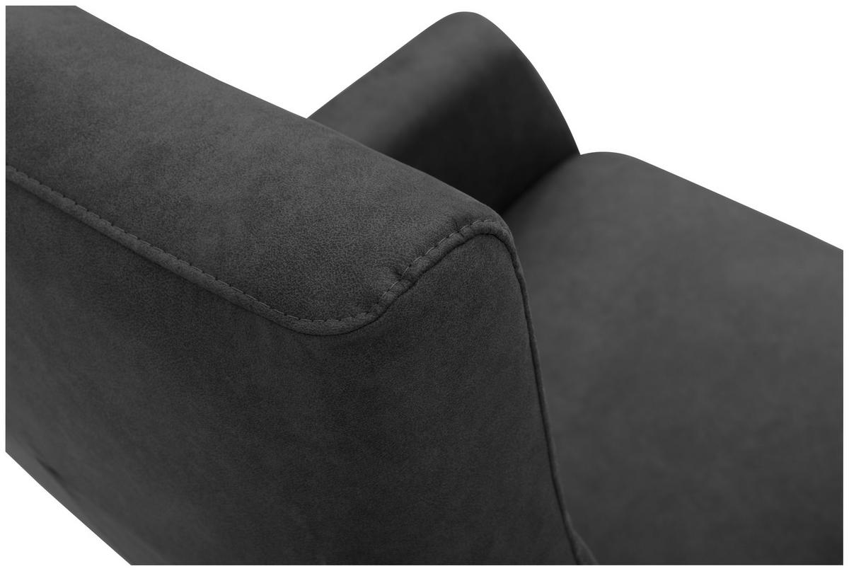 RELAXSESSEL Echtleder Relaxfunktion, Fußteilverstellung    - Silberfarben/Schwarz, Design, Leder/Metall (74/101/84cm) - Welnova