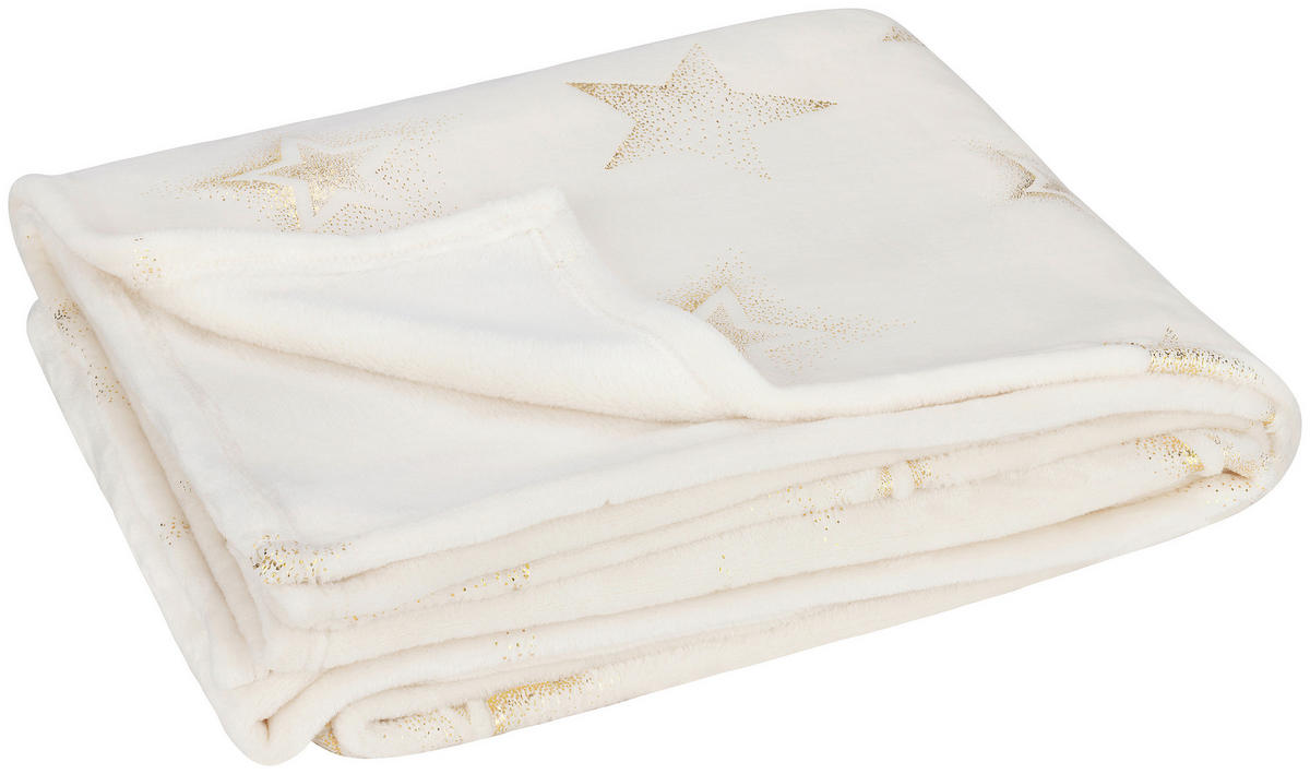 WOHNDECKE STAR 130/170 cm  - Beige, Trend, Textil (130/170cm) - X-Mas