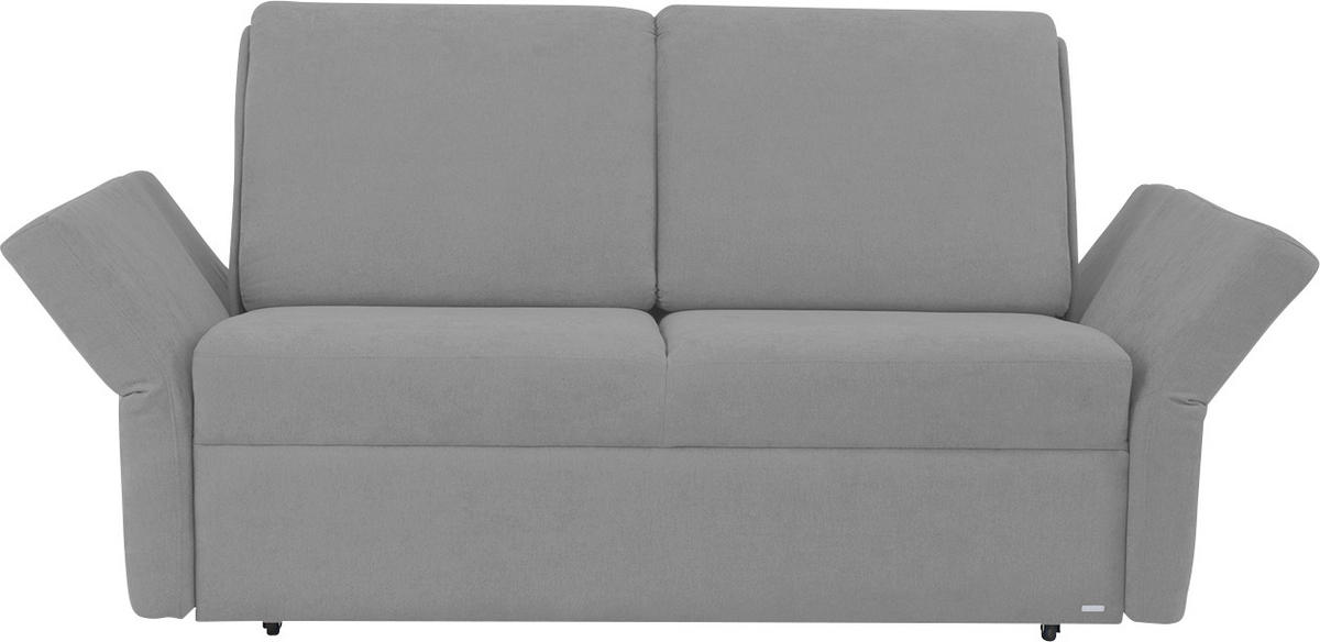 SCHLAFSOFA Chenille Grau  - Schwarz/Grau, KONVENTIONELL, Kunststoff/Textil (150/88/91cm) - Sedda
