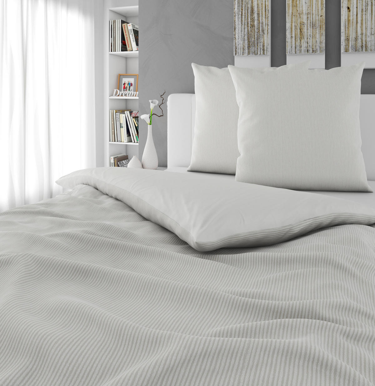 WENDEBETTWÄSCHE Satin 200/200 cm  - Textil (200/200cm) - Bio:Vio