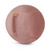 SITZBALL Samt Uni Grau 145 L  - Altrosa/Grau, Basics, Textil (65cm)