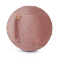 SITZBALL Samt Uni Grau 145 L  - Altrosa/Grau, Basics, Textil (65cm)