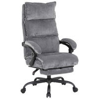 DREHSTUHL Cord Grau  - Schwarz/Grau, MODERN, Holz/Kunststoff (65/116/124/65cm) - MID.YOU