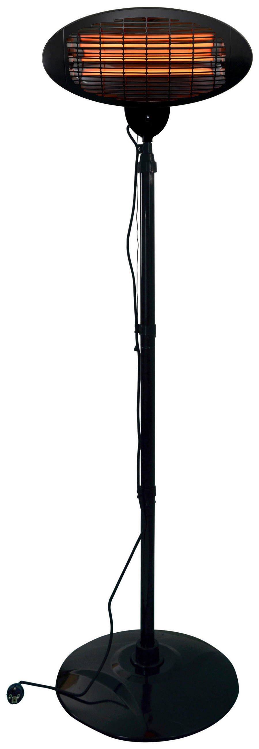 INFRAROTSTRAHLER - Schwarz, Basics, Metall (47/206cm)