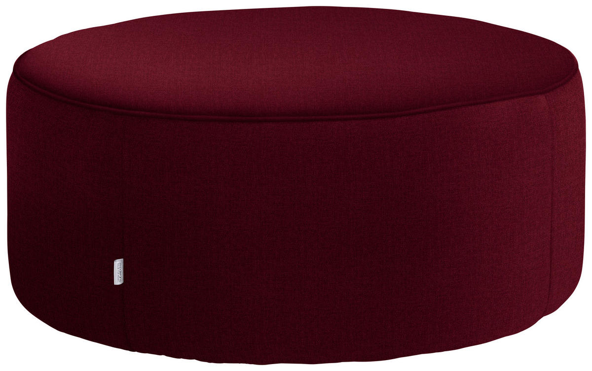 HOCKER in Textil Bordeaux  - Bordeaux, Design, Textil (80/33/80cm) - Belluti