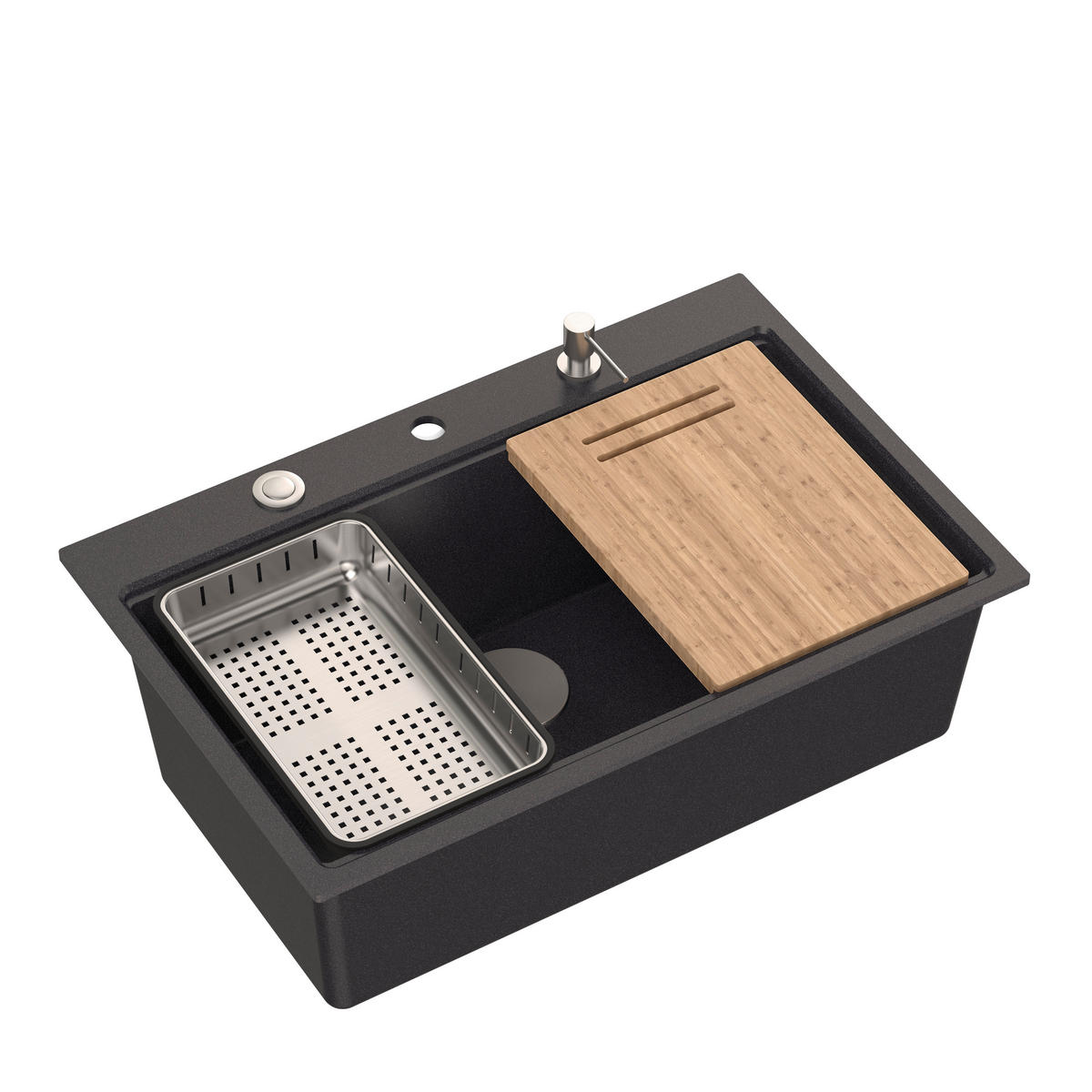SET SUDOPERA I SLAVINE   76/50/22 cm         - crna, Basics, kamen (76/50/22cm)
