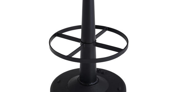BARHOCKER Echtleder Braun, Schwarz Eisen Lederauswahl  - Schwarz/Braun, LIFESTYLE, Leder/Metall (36/78/36cm) - Landscape