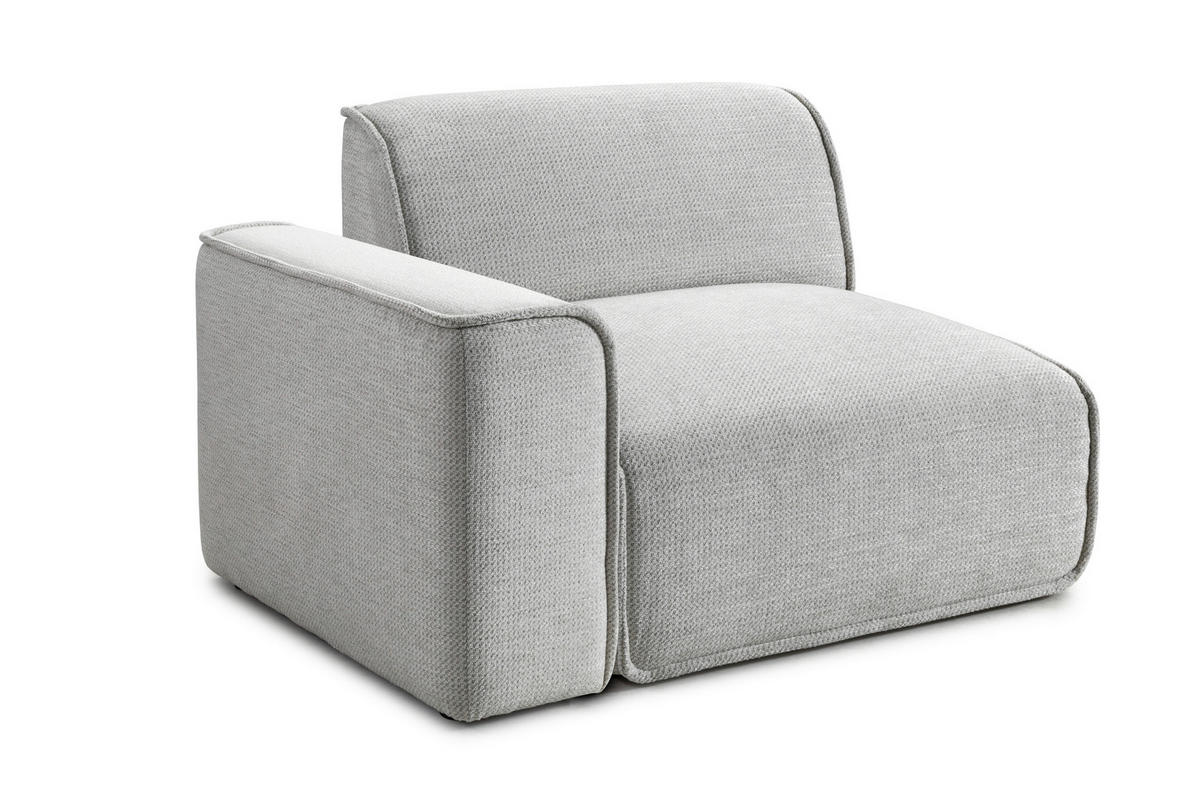 WOHNLANDSCHAFT Flachgewebe Naturfarben  - Schwarz/Naturfarben, Design, Kunststoff/Textil (165/368/211cm) - Lomoco