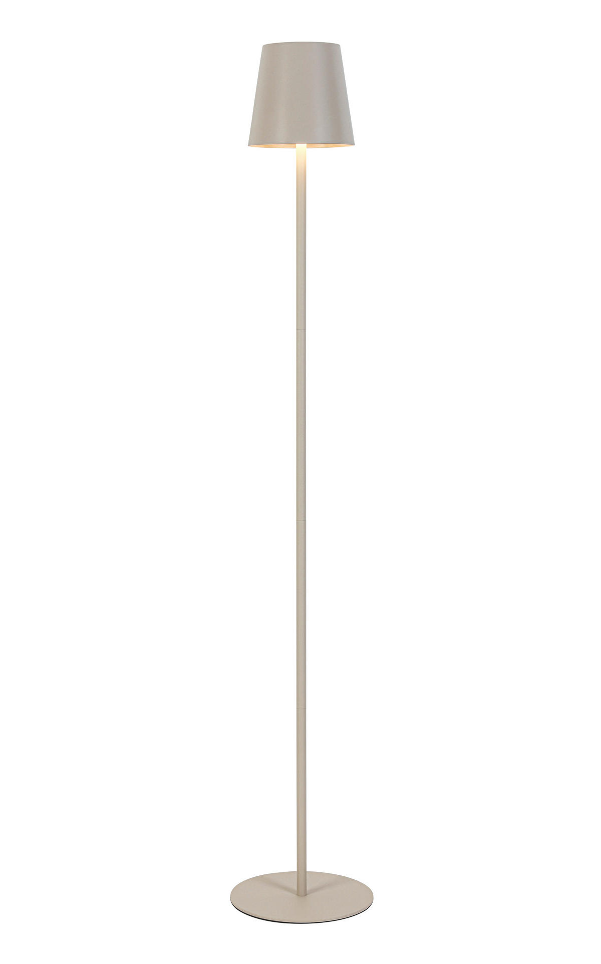 AKU STOJACÍ LAMPA, 22/130 cm  - pískové barvy, Design, kov/plast (22/130cm) - Novel