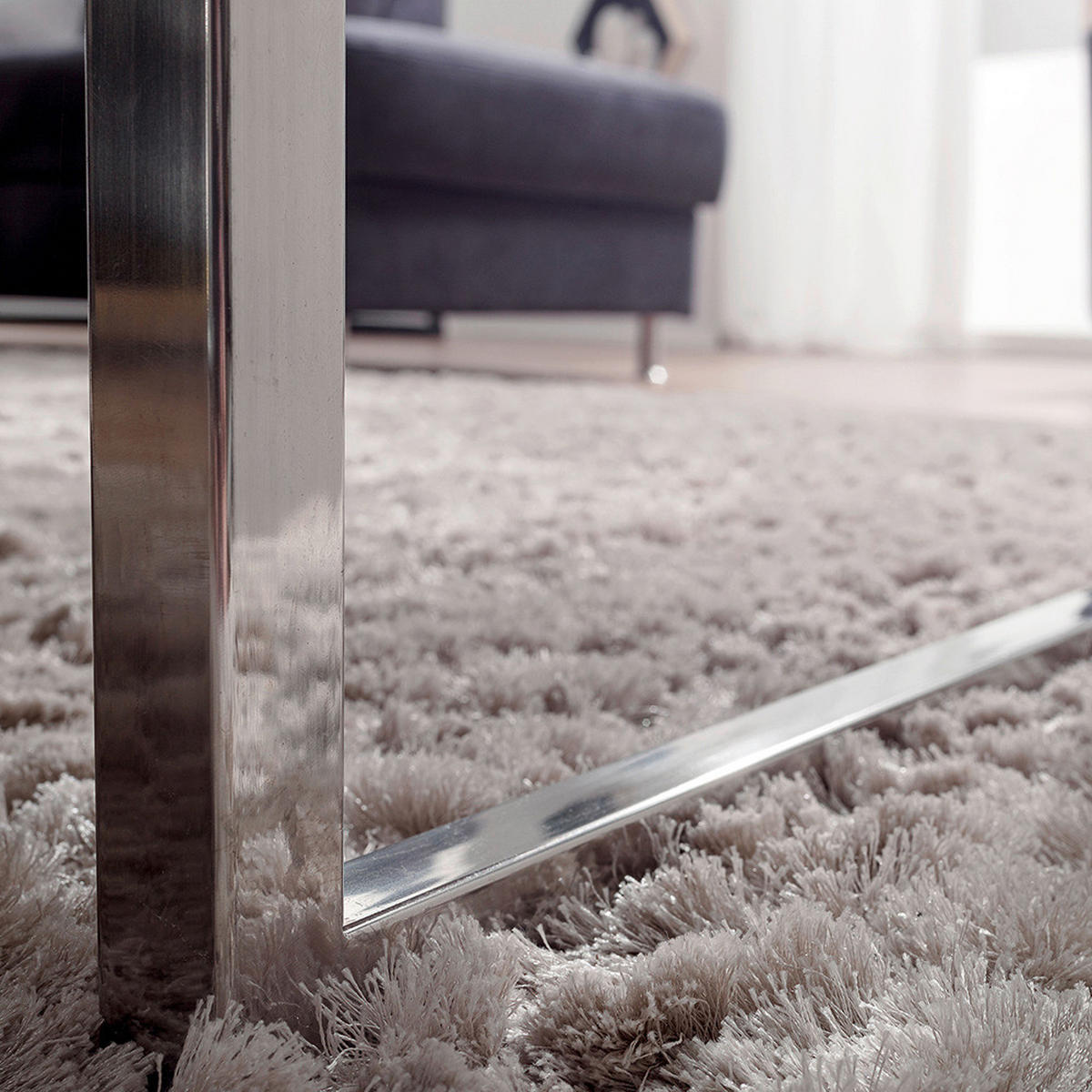 COUCHTISCH Akazie massiv 120/60/40 cm rechteckig Akaziefarben  - Chromfarben/Akaziefarben, Design, Holz/Metall (120/60/40cm) - MID.YOU
