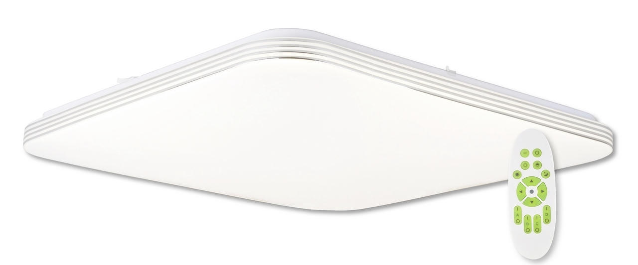 LED STROPNÁ LAMPA, 44/44/6.5 cm - biela, Design, kov/plast (44/44/6.5cm)