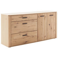 COMODĂ CU UȘI 179/90/44 cm  - culoare lemn stejar/antracit, Konventionell, metal/lemn (179/90/44cm) - Linea Natura