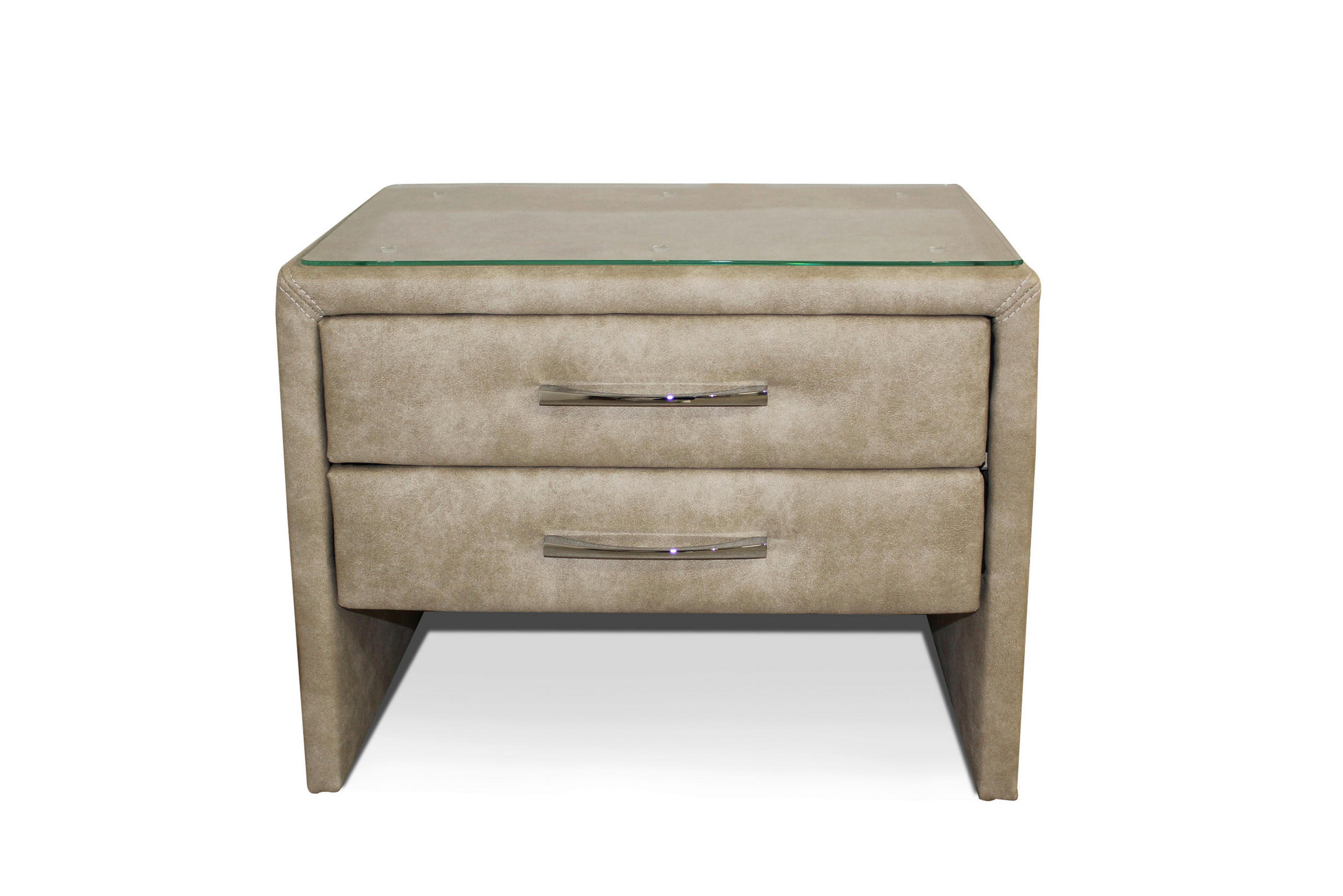 ÉJJELISZEKRÉNY bézs  - bézs/krómszínű, Basics, textil/fém (58/45/45cm) - Andante