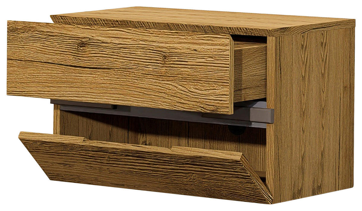 WOHNWAND  Taupe, Wildeiche 310/181/43 cm  - Taupe/Wildeiche, Design, Holz/Holzwerkstoff (310/181/43cm) - Novel