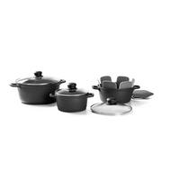 KOCHTOPFSET Turin 3-teilig  - Klar/Edelstahlfarben, KONVENTIONELL, Glas/Kunststoff - Homeware Profession.