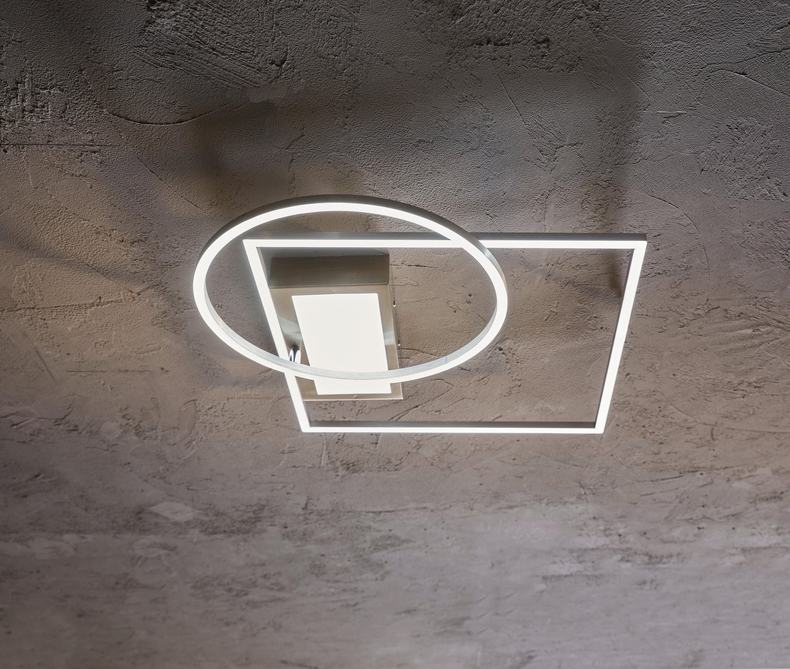 LED SVJETILJKA STROPNA  - boje nikla, Design, metal (64,5/9,0/86,5cm)
