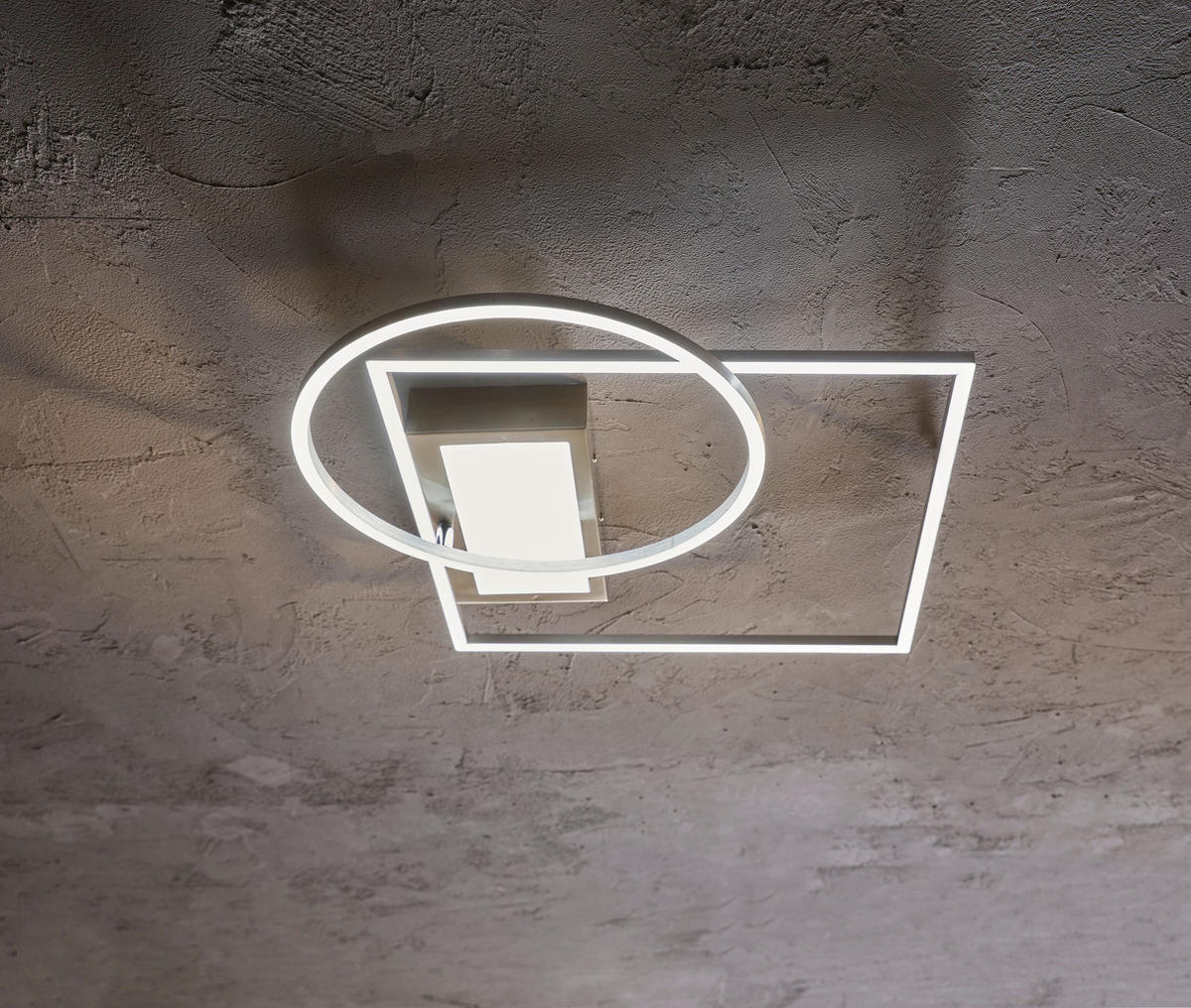 LED PLAFONJERA - boja nikla, Dizajnerski, metal (64,5/9,0/86,5cm)