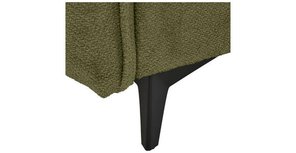 BIGSOFA  in Webstoff Olivgrün  - Schwarz/Olivgrün, KONVENTIONELL, Textil/Metall (282/94/127cm) - Ambia Home