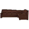 ECKSOFA in Mikrofaser Braun  303/245 cm  - Schwarz/Braun, KONVENTIONELL, Holz/Textil (303/245cm) - Beldomo Comfort