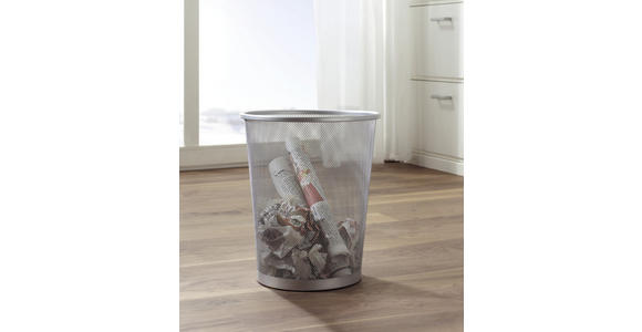 PAPIERKORB 10 l Metall - Silberfarben, Basics, Metall (29,5/35cm) - Homeware
