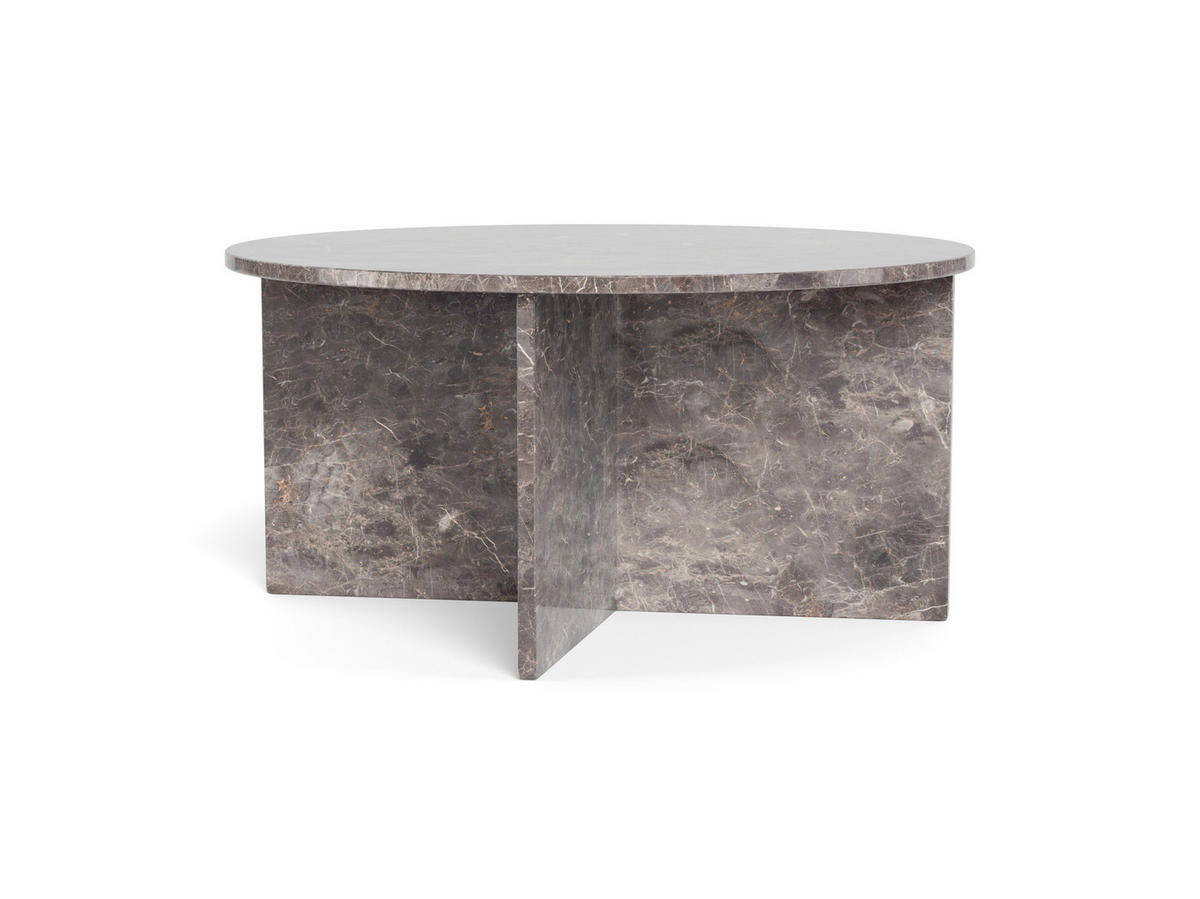 SOFFBORD i sten 90/90/42 cm  - mörkgrå/brun, Design, sten (90/90/42cm) - MID.YOU