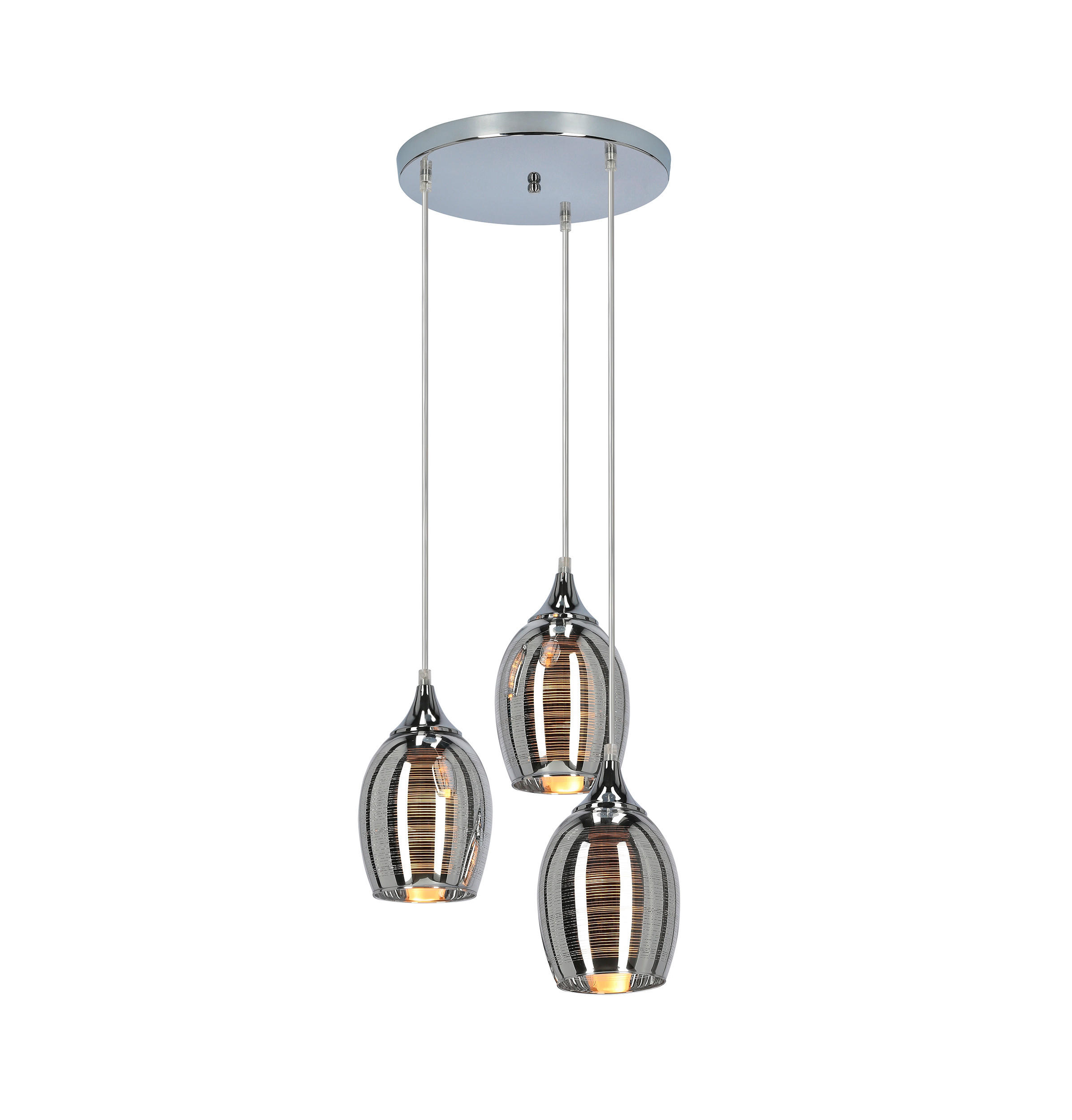 HÄNGELEUCHTE 35/35/125 cm  - Chromfarben, Design, Metall (35/35/125cm)