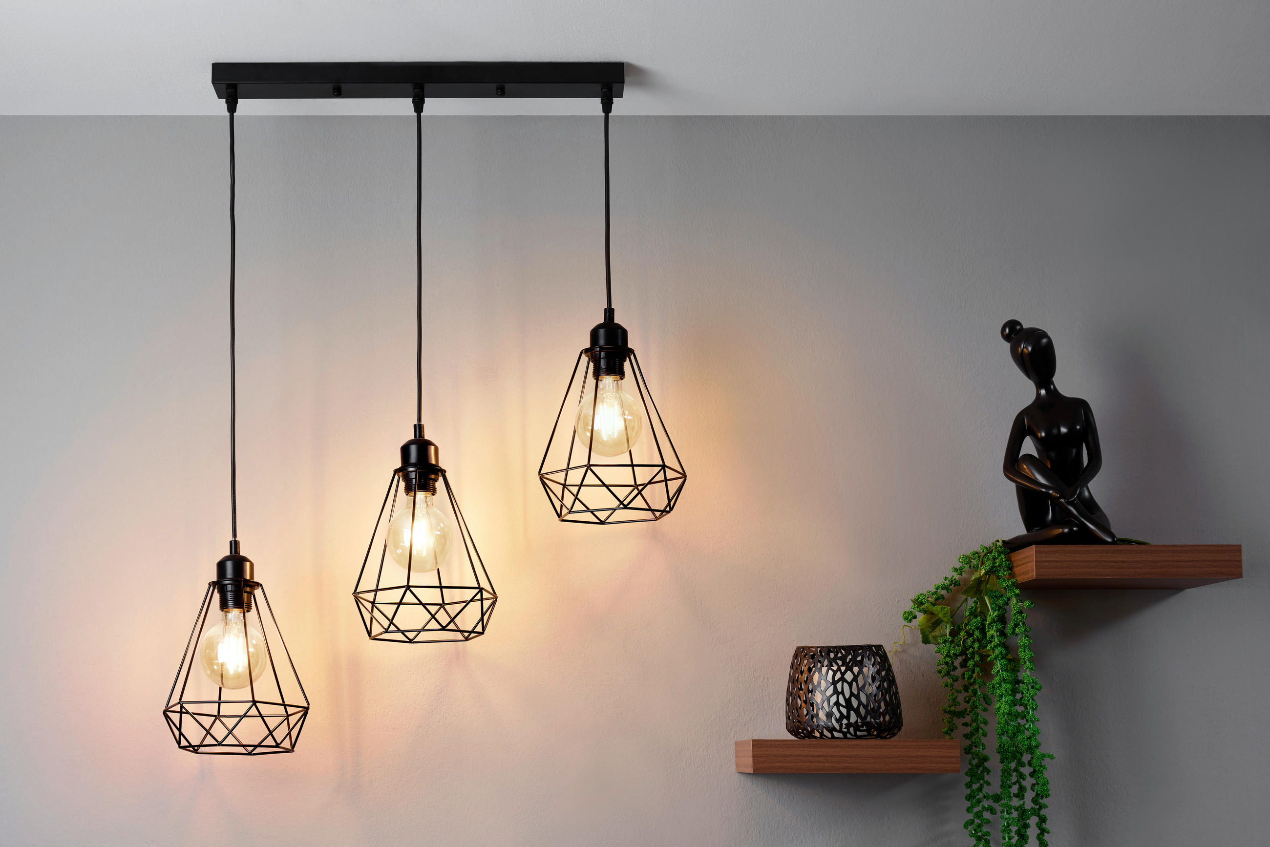 LUSTER 60/15/60 cm - crna, Trendi, metal (60/15/60cm) - Marama