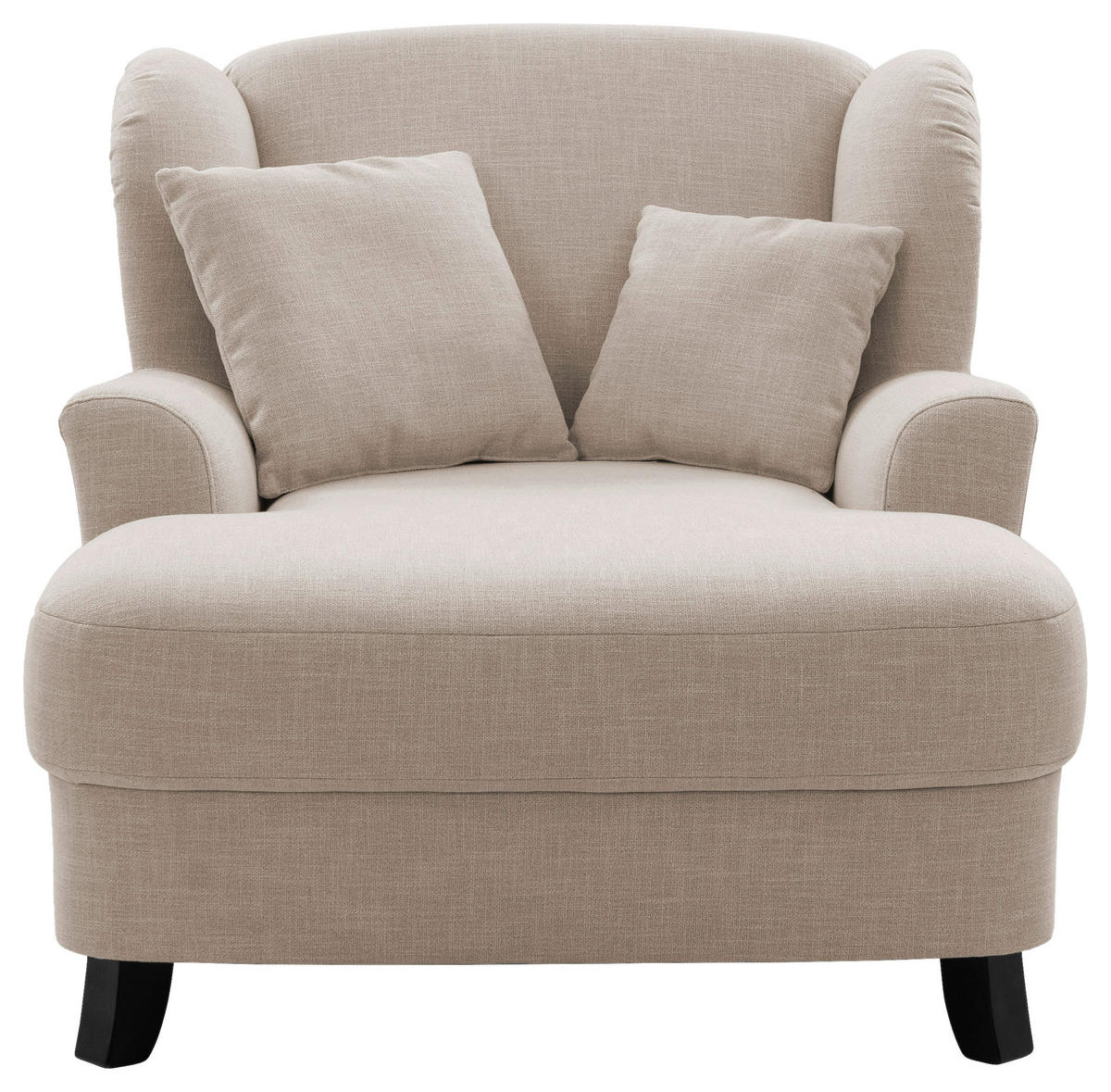 XXL-SESSEL in Beige  - Beige/Dunkelbraun, Modern, Holzwerkstoff/Textil (109/104/145cm) - Sit & More