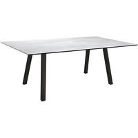 GARTENTISCH Kunststoff Hellgrau rechteckig  - Hellgrau/Schwarz, MODERN, Kunststoff/Metall (180/100/75cm) - Stern