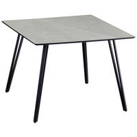 ESSTISCH in Metall, Holzwerkstoff 80/80/75 cm  - Hellgrau/Schwarz, Design, Holzwerkstoff/Metall (80/80/75cm) - Boxxx