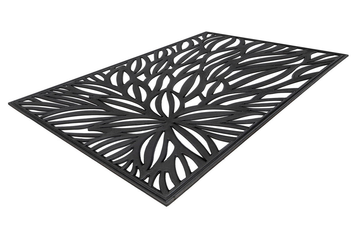 FUßMATTE 45/75 cm  - Schwarz, Basics, Kunststoff (45/75cm) - Kayoom